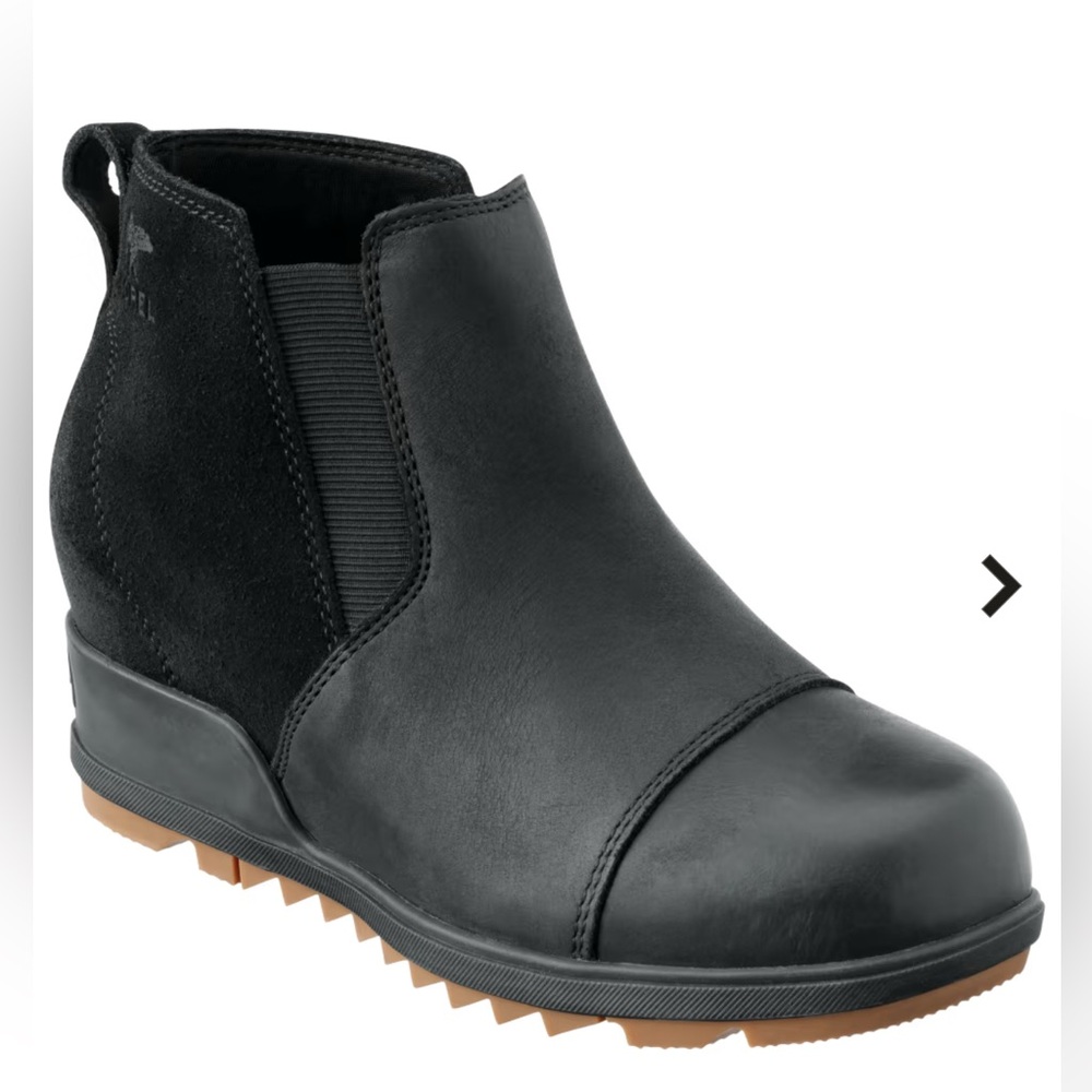 Sorel Evie Leather Pull-On Ankle Bootie 6